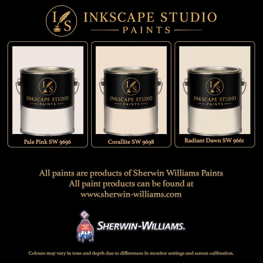 The image is an advertisement for Sherwin Williams paints, featuring three different paint cans with the company's logo.